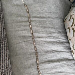 Bridal Elegant Silver Beaded belt or headband